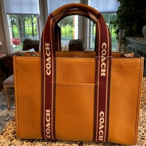 Coach Tan and Brown Leather Briefcase